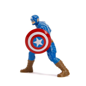 اسباب بازی ماشین فلزی فورد مدل Mustang GT و فیگور کاپیتان آمریکا Marvel با مقیاس 1:24_اسباب بازی